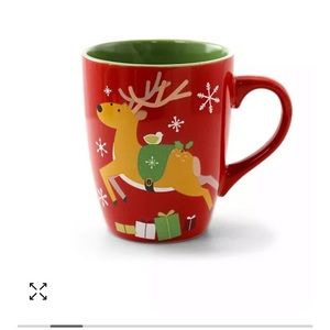 NWT GIBSON Home Santa Smile 15 Ounce Stoneware Mug Reindeer